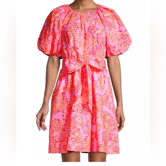 Knoxlie Dress - Resort White Organza Bloom Jacquard